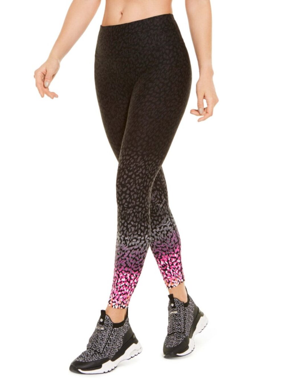 Calvin Klein Womens Activewear Wild Ombre Printed High Waist Leggings